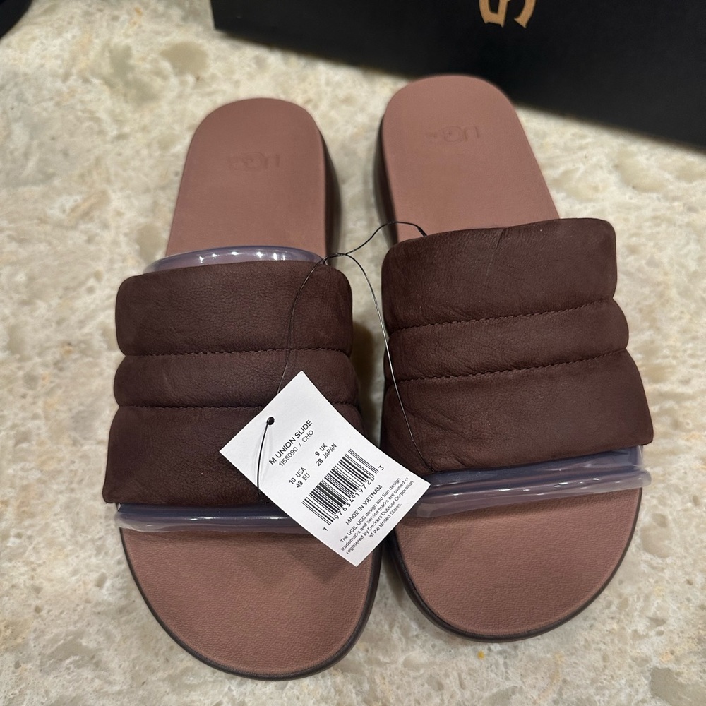 UGG Men’s Union Slide Chocolate SZ 10